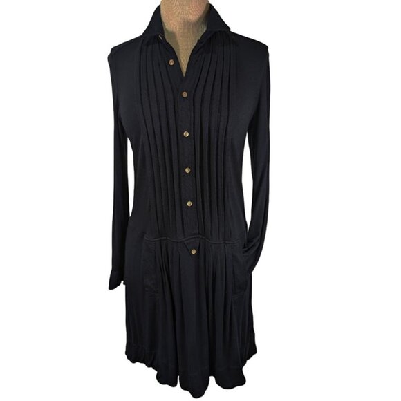 Polo Ralph Lauren Dresses & Skirts - Polo Ralph Lauren Aviator Navy Blue Knee Length Dress Long Sleeve Size Small